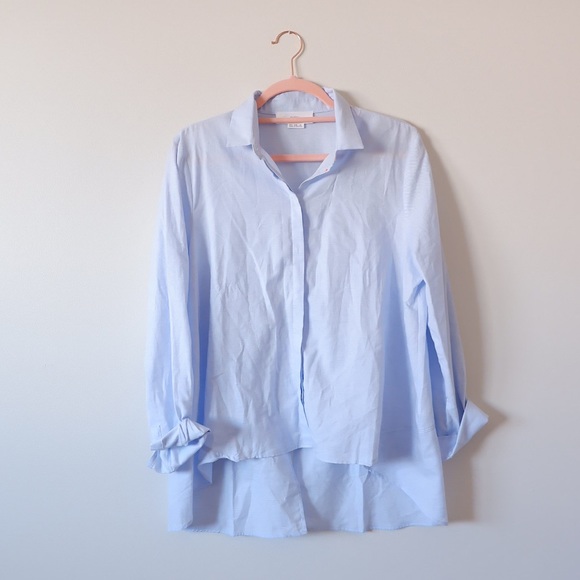 Charli London Tops - CHARLI LONDON (ANTHROPOLOGIE) SADIE BLUE COTTON BUTTON DOWN ✨